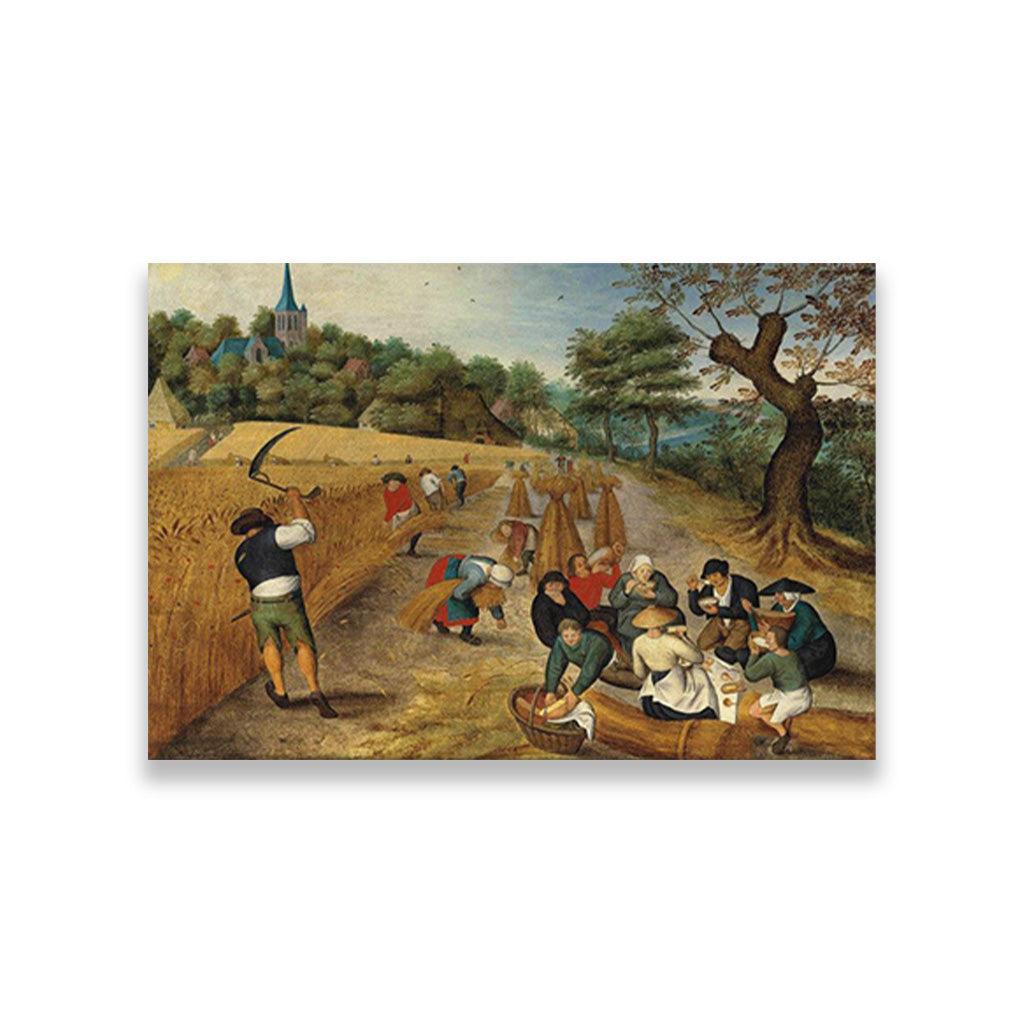 Summer The Harvesters Painting - Meri Deewar 3 : 2 Horizontal Premium Wall Art Canvas by MeriDeewar