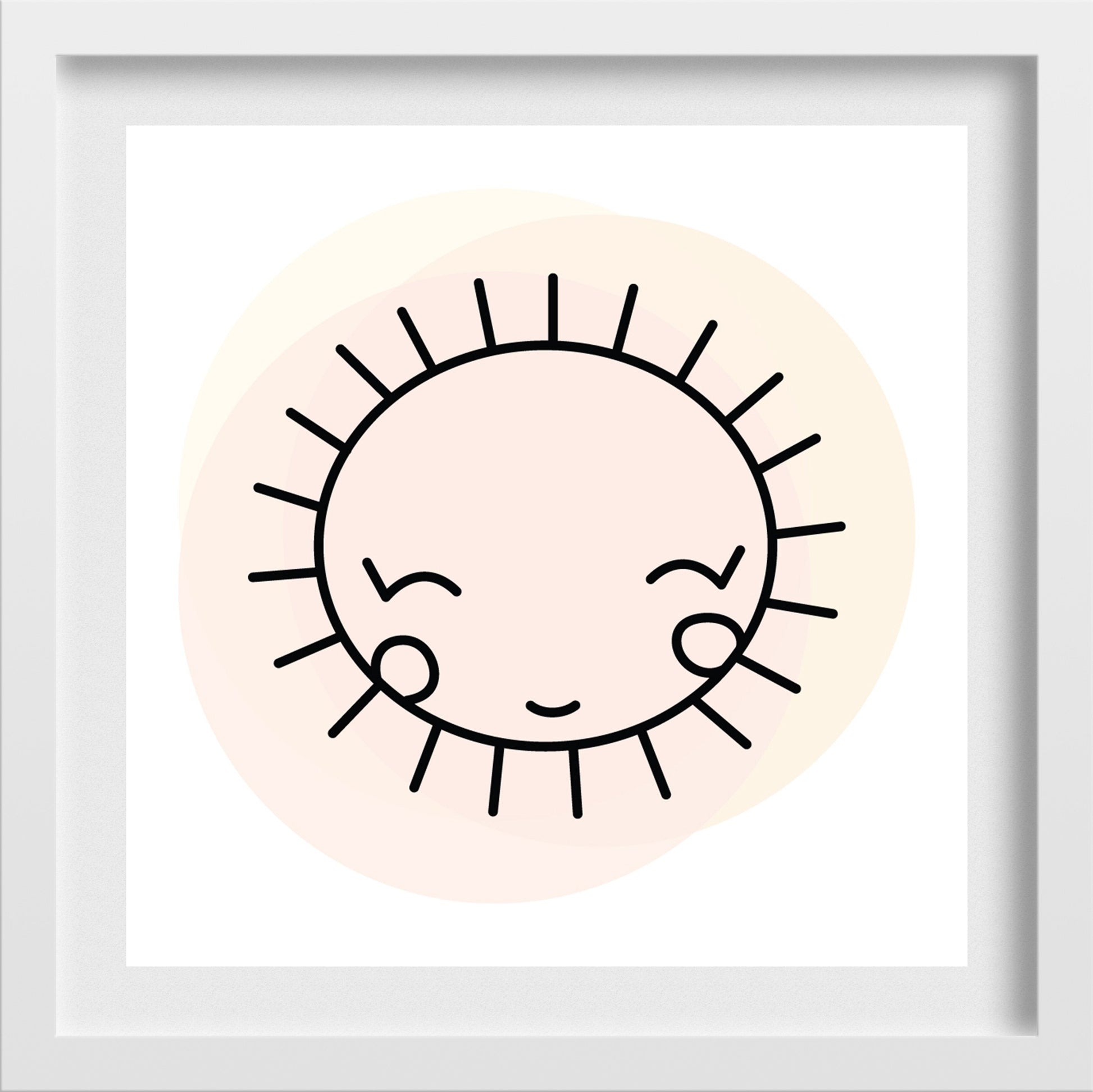 sun Painting - Meri Deewar 1 : 1 Square Premium Wall Art Canvas by MeriDeewar