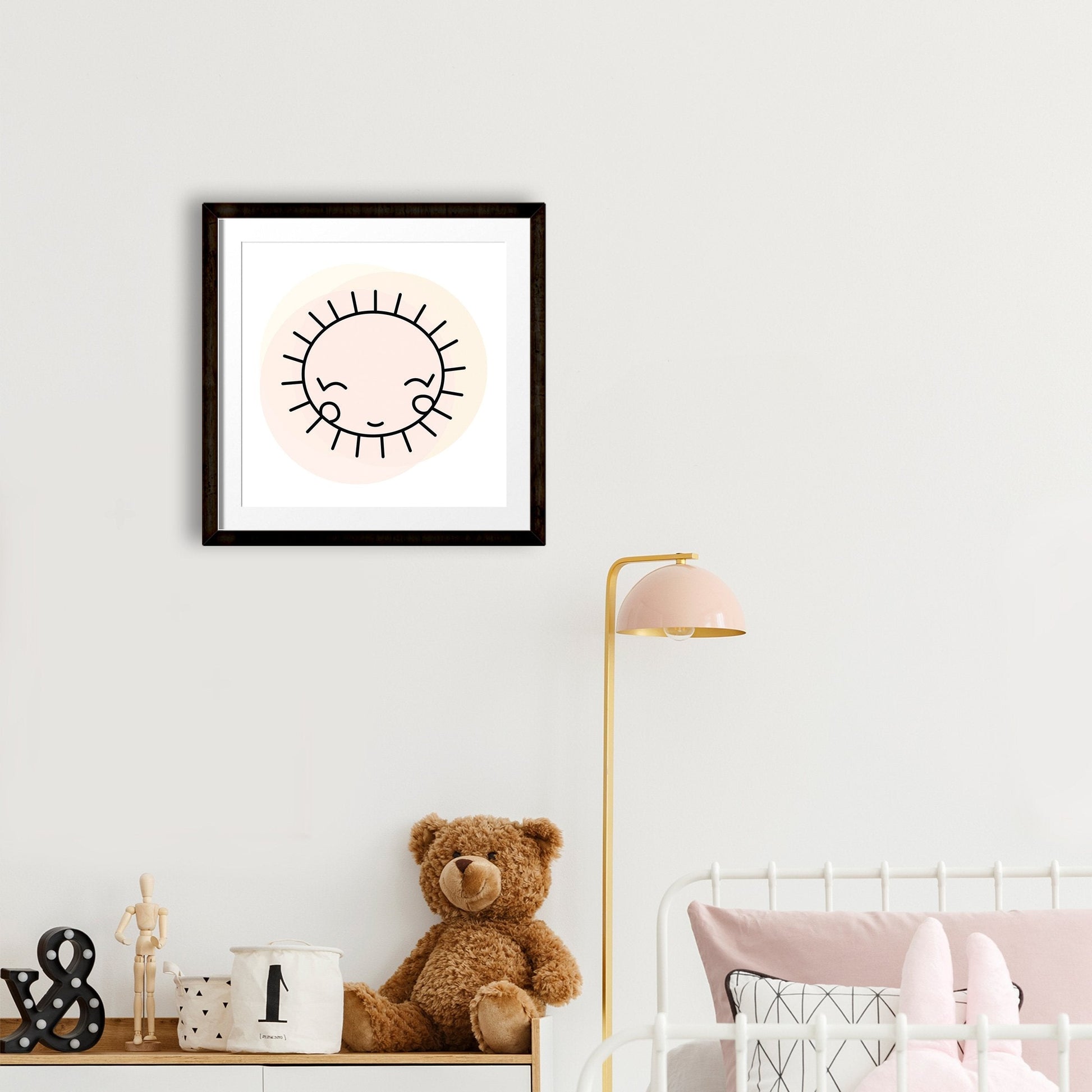 sun Painting - Meri Deewar 1 : 1 Square Premium Wall Art Canvas by MeriDeewar