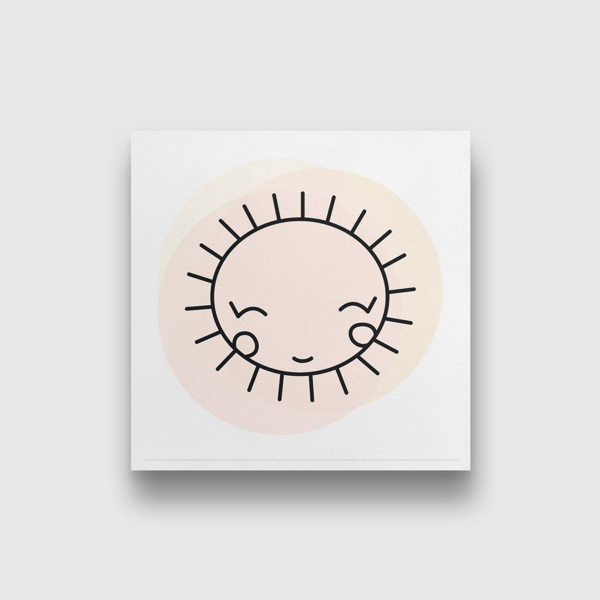sun Painting - Meri Deewar 1 : 1 Square Premium Wall Art Canvas by MeriDeewar