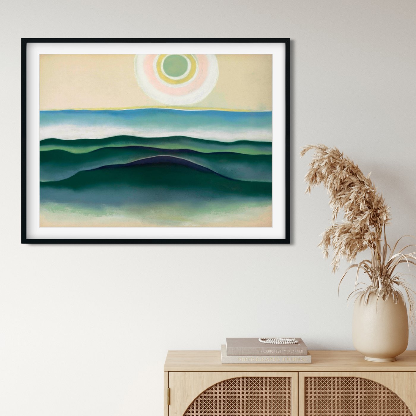 Sun Water Maine Painting - Meri Deewar 4 : 3 Horizontal Premium Wall Art Canvas by MeriDeewar