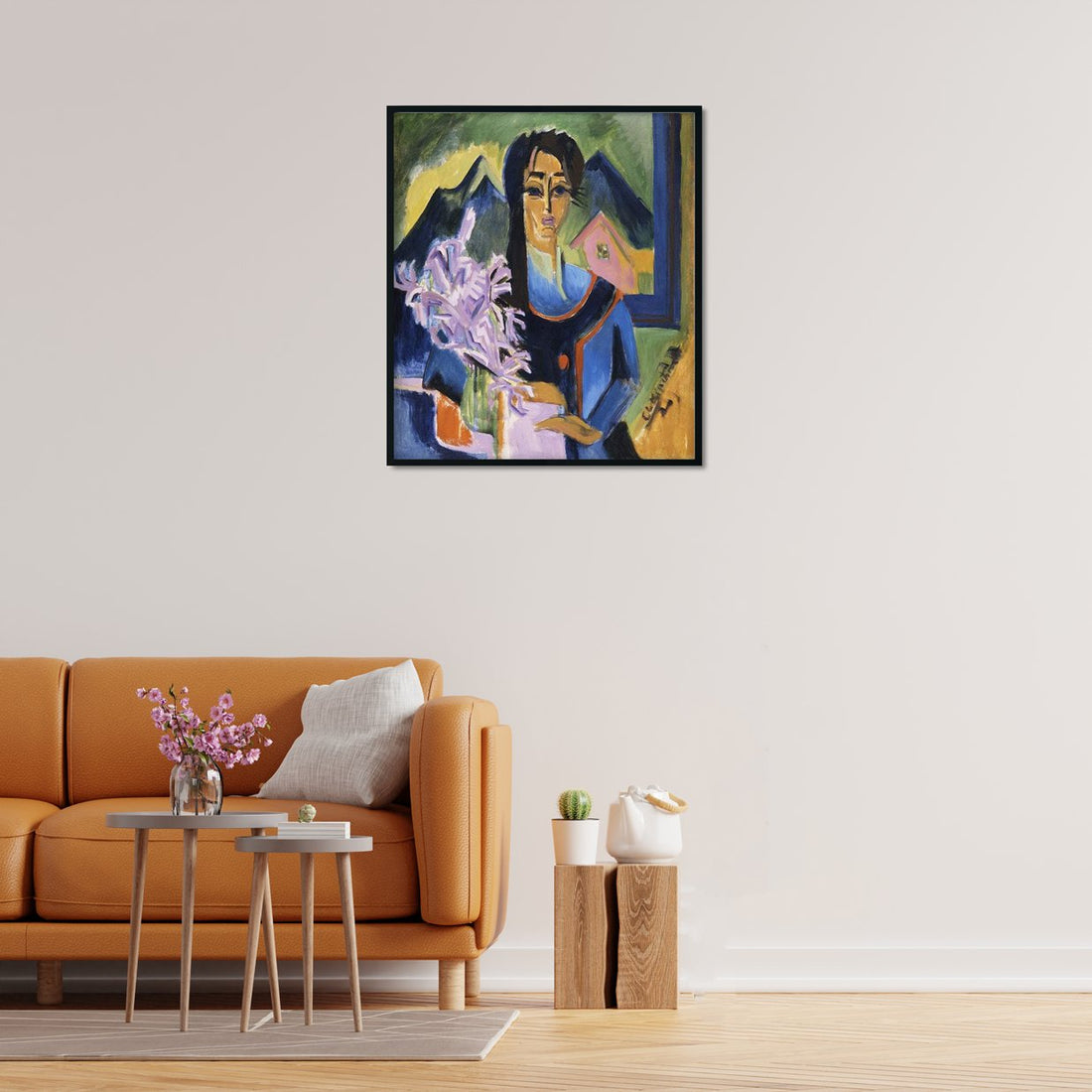 Sunday in the Alps Painting - MeriDeewar 1 : 1 Square Premium Wall Art Canvas by MeriDeewar