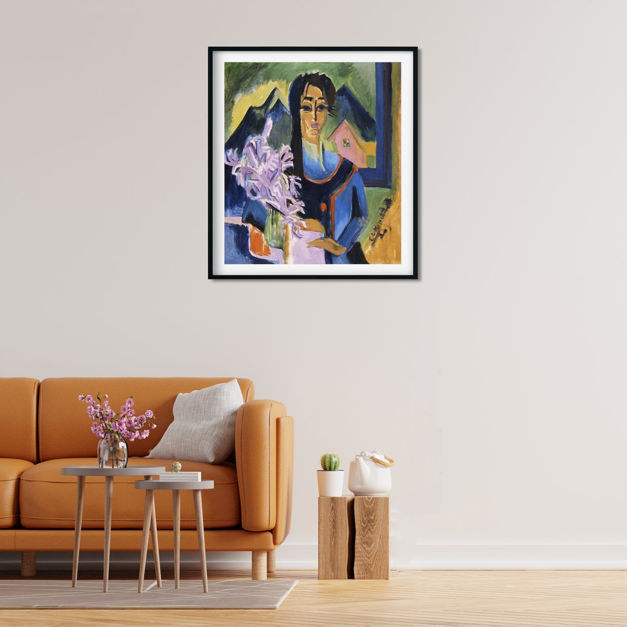 Sunday in the Alps Painting - MeriDeewar 1 : 1 Square Premium Wall Art Canvas by MeriDeewar