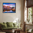 Sunset at Amber Fort and Maota Lake Painting 5 : 4 Horizontal Premium Wall Art Canvas by MeriDeewar