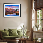 Sunset at Amber Fort and Maota Lake Painting 5 : 4 Horizontal Premium Wall Art Canvas by MeriDeewar