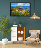 Surf coast on Green Bowl Beach painting - Meri Deewar 3 : 2 Horizontal Premium Wall Art Canvas by MeriDeewar