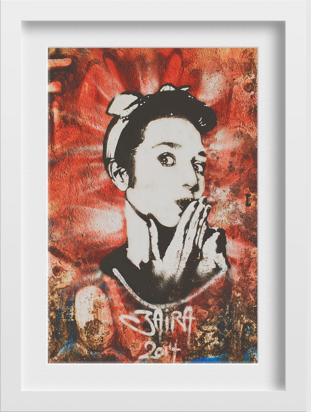 Surprised Painting - Meri Deewar 2 : 3 Vertical Premium Wall Art Canvas by MeriDeewar