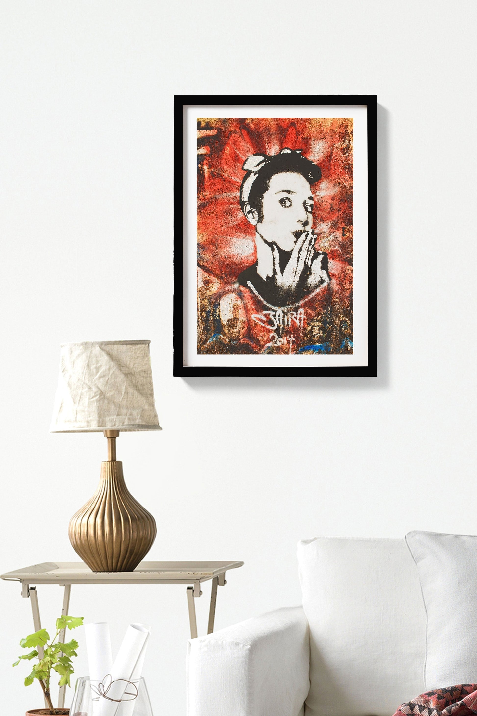 Surprised Painting - Meri Deewar 2 : 3 Vertical Premium Wall Art Canvas by MeriDeewar