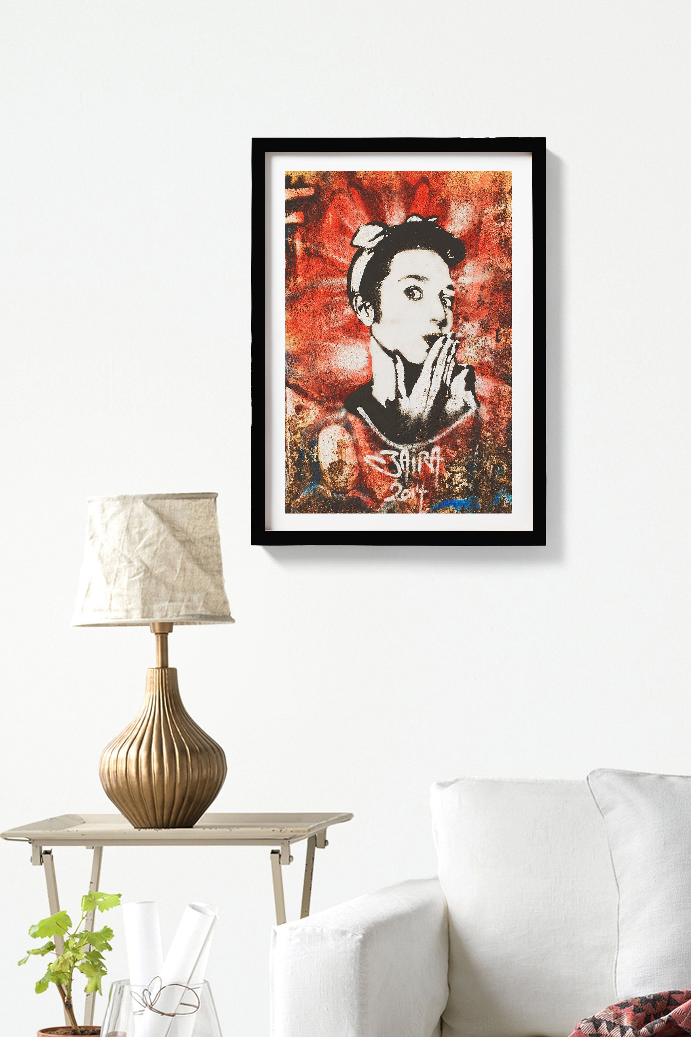 Surprised Painting - Meri Deewar 2 : 3 Vertical Premium Wall Art Canvas by MeriDeewar