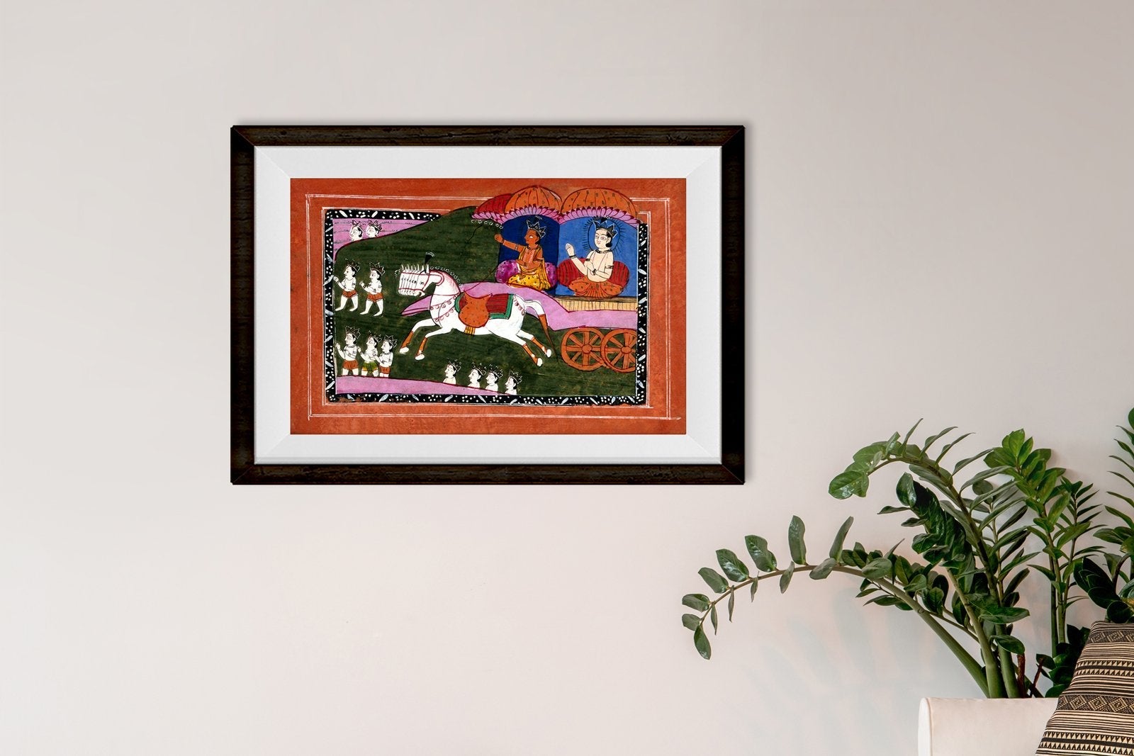 Surya the sun deity driving in his chariot Painting - Meri Deewar 3 : 2 Horizontal Premium Wall Art Canvas by MeriDeewar