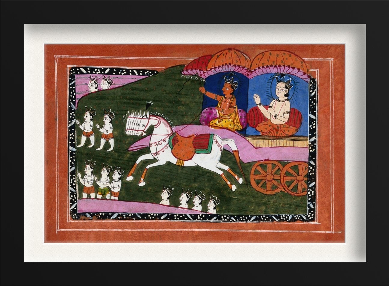 Surya the sun deity driving in his chariot Painting - Meri Deewar 3 : 2 Horizontal Premium Wall Art Canvas by MeriDeewar