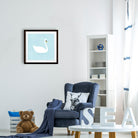 Swan Painting - Meri Deewar 1 : 1 Square Premium Wall Art Canvas by MeriDeewar