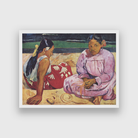 Tahitian Women on the Beach Painting 4 : 3 Horizontal Premium Wall Art Canvas by MeriDeewar