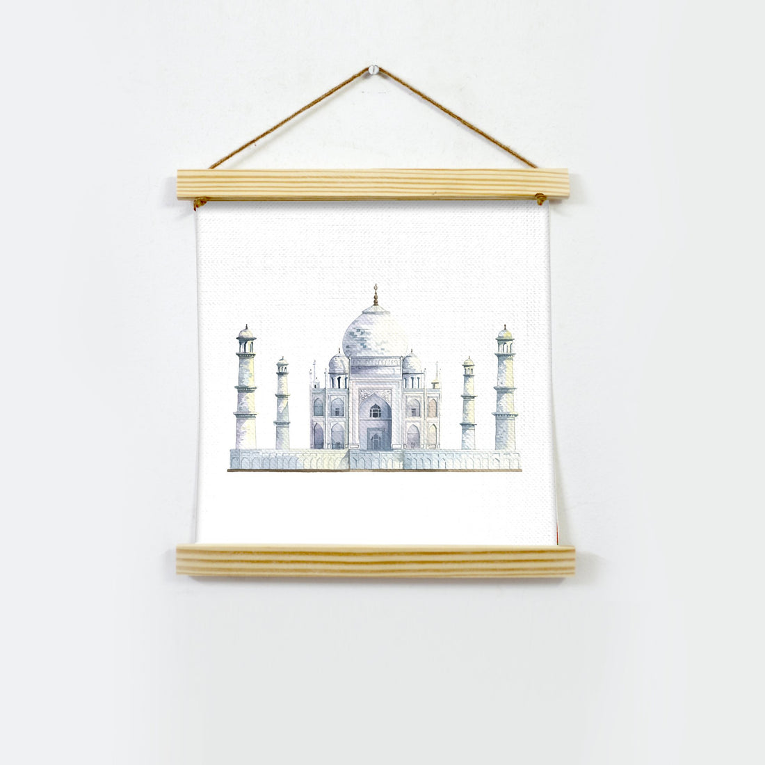 Taj-Mahal Hanging Canvas Painting - Meri Deewar Hanging Canvas Premium Wall Art Canvas by MeriDeewar