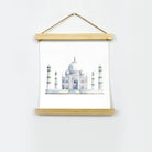 Taj-Mahal Hanging Canvas Painting - Meri Deewar Hanging Canvas Premium Wall Art Canvas by MeriDeewar