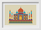 Taj Mahal Monument India Painting - Meri Deewar 3 : 2 Horizontal Premium Wall Art Canvas by MeriDeewar