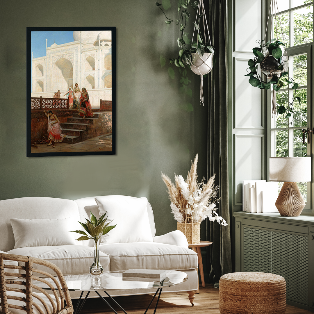 Taj Mahal Painting 2 : 3 Vertical Premium Wall Art Canvas by MeriDeewar