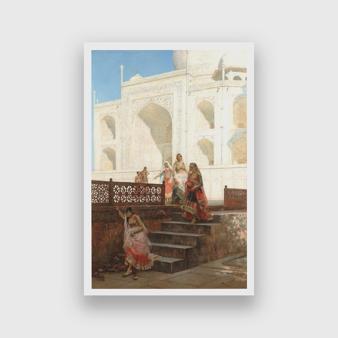 Taj Mahal Painting 2 : 3 Vertical Premium Wall Art Canvas by MeriDeewar
