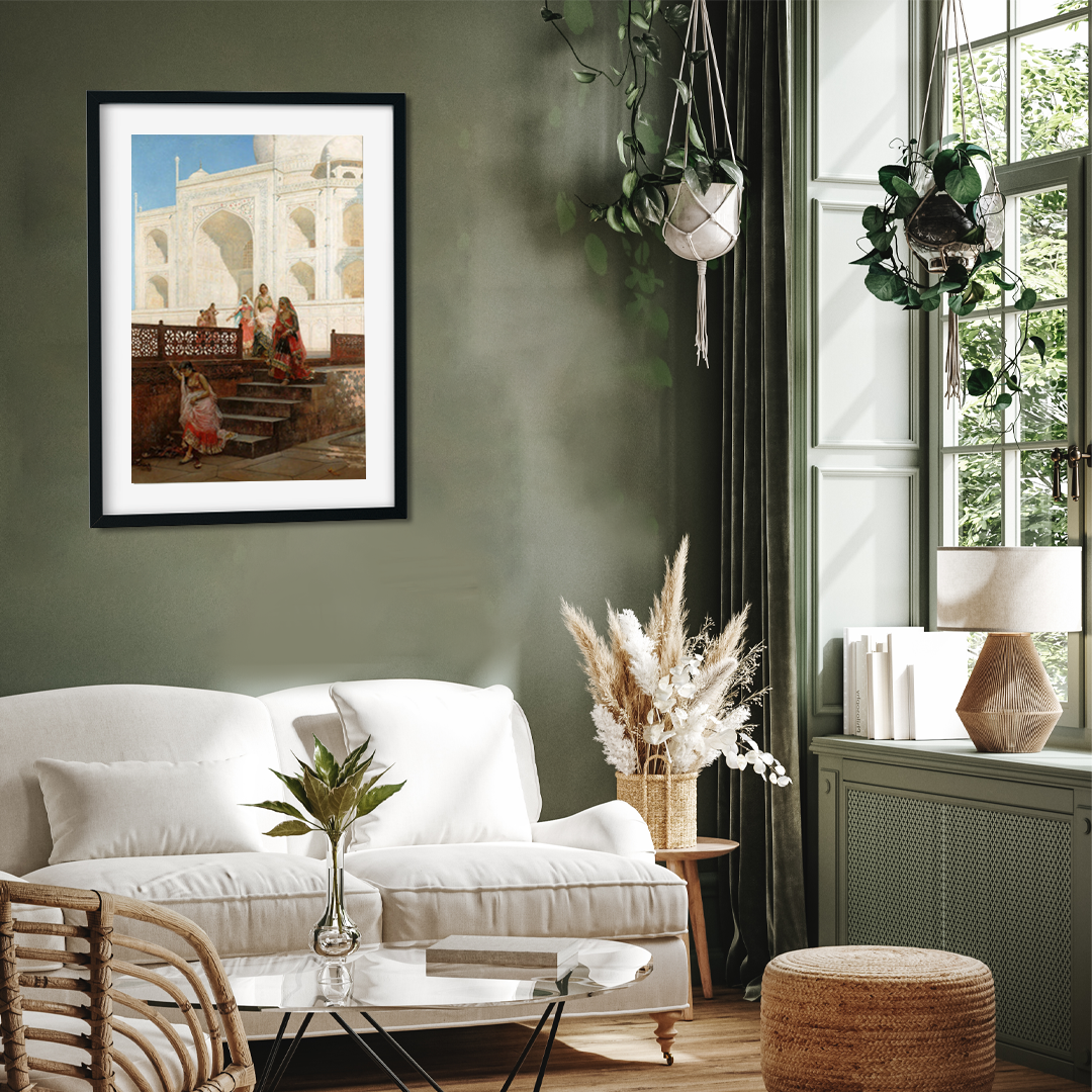 Taj Mahal Painting 2 : 3 Vertical Premium Wall Art Canvas by MeriDeewar
