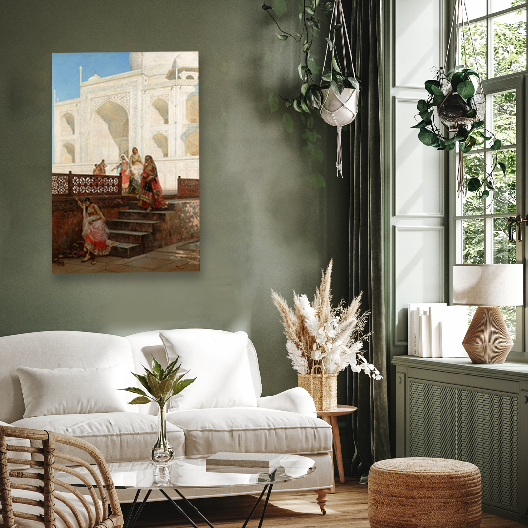 Taj Mahal Painting 2 : 3 Vertical Premium Wall Art Canvas by MeriDeewar