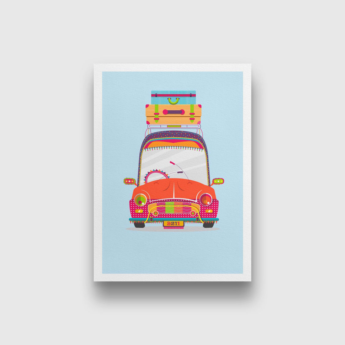 Taxi painting 2 : 3 Vertical Premium Wall Art Canvas by MeriDeewar