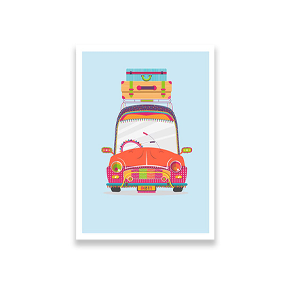 Taxi painting 2 : 3 Vertical Premium Wall Art Canvas by MeriDeewar