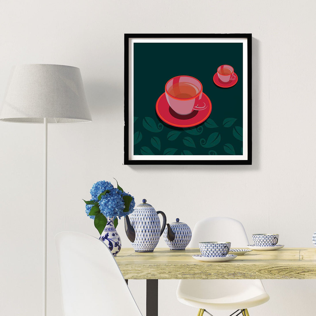 Tea cup Kitchen Poster - Meri Deewar Poster A3 / Poster Premium Wall Art Canvas by MeriDeewar