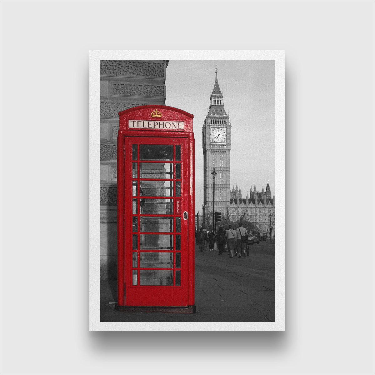 Telephone Booth Painting 2 : 3 Vertical Premium Wall Art Canvas by MeriDeewar