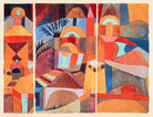 Temple Gardens painting - Meri Deewar 4 : 3 Horizontal Premium Wall Art Canvas by MeriDeewar