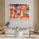 Temple Gardens painting - Meri Deewar 4 : 3 Horizontal Premium Wall Art Canvas by MeriDeewar