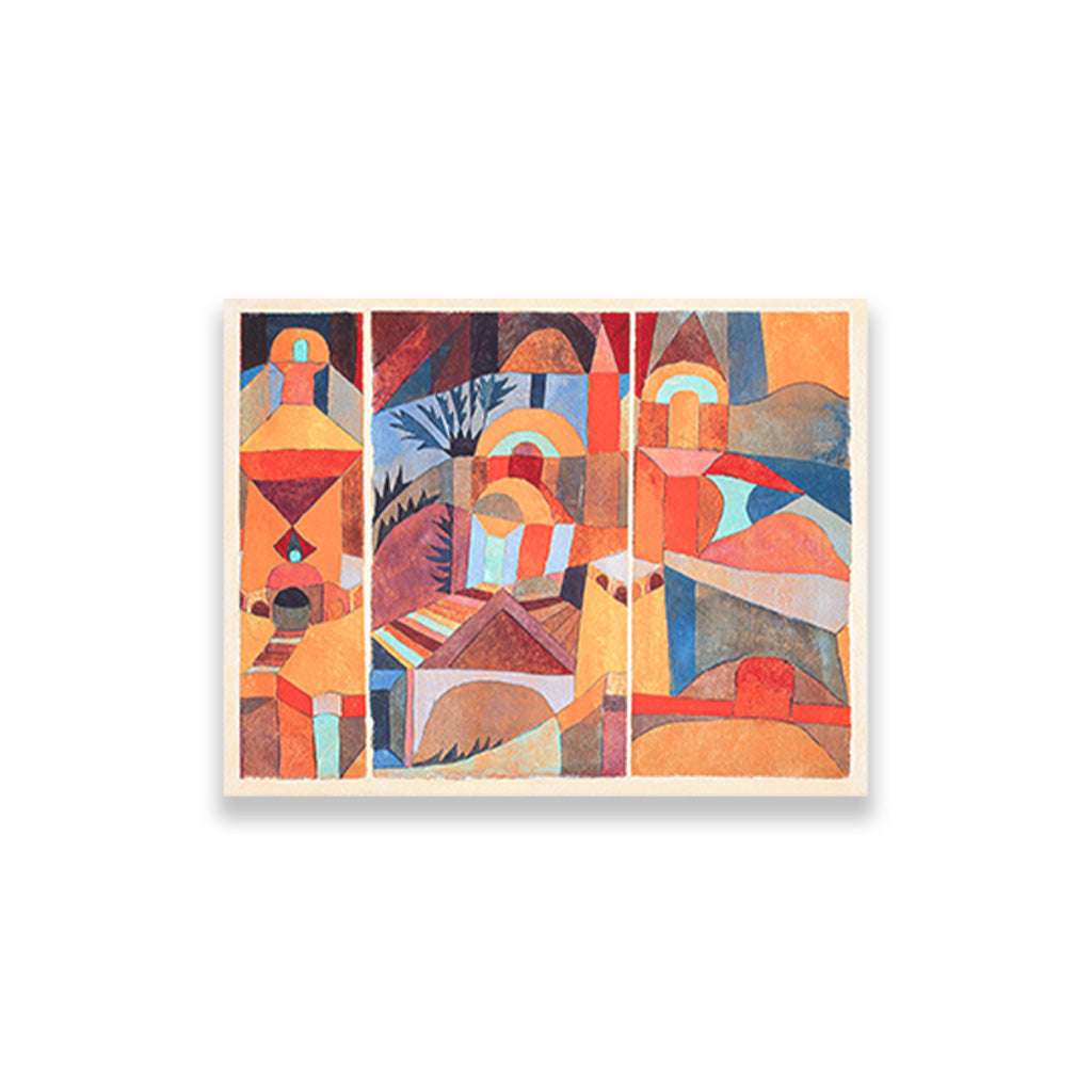 Temple Gardens painting - Meri Deewar 4 : 3 Horizontal Premium Wall Art Canvas by MeriDeewar