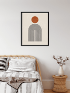 Terracotta geometric Painting 4 :5 Vertical Premium Wall Art Canvas by MeriDeewar