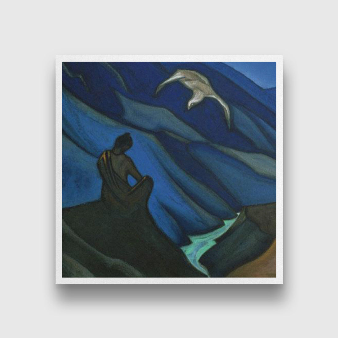 Testament of the Teacher Painting - Meri Deewar 1 : 1 Square Premium Wall Art Canvas by MeriDeewar
