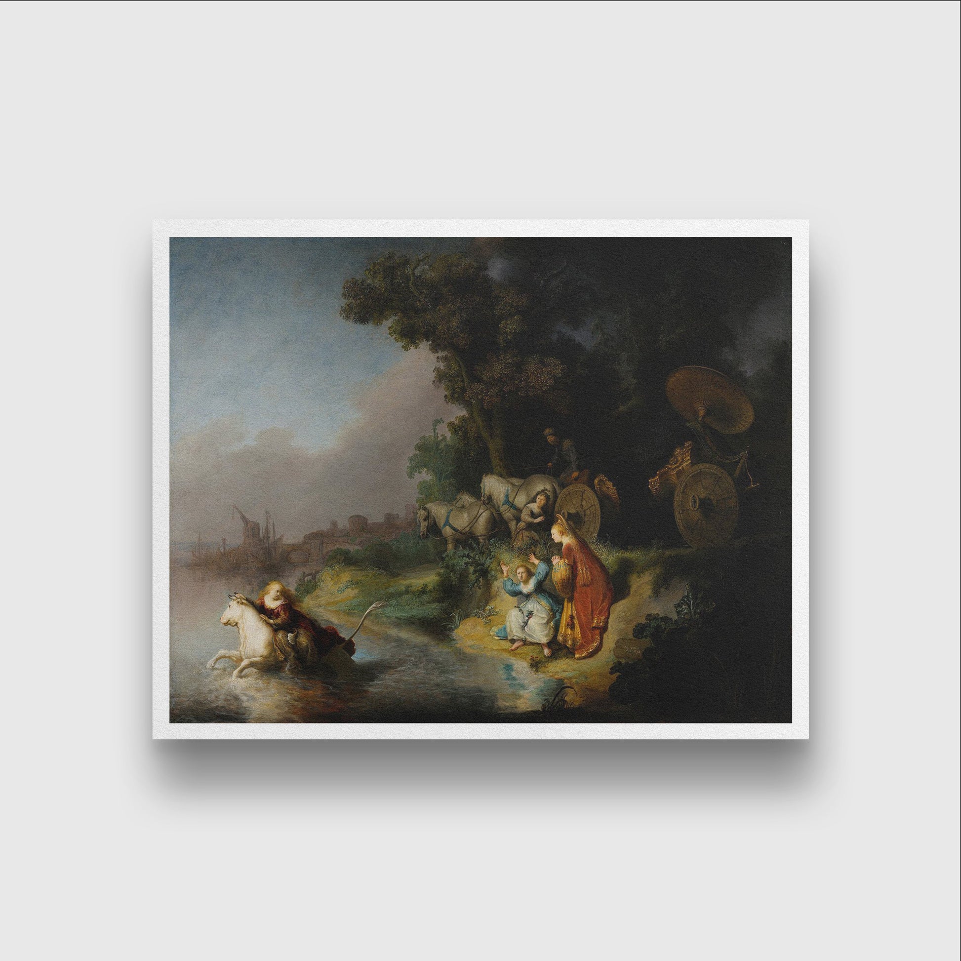 The Abduction of Europa Painting - Meri Deewar 5 : 4 Horizontal Premium Wall Art Canvas by MeriDeewar