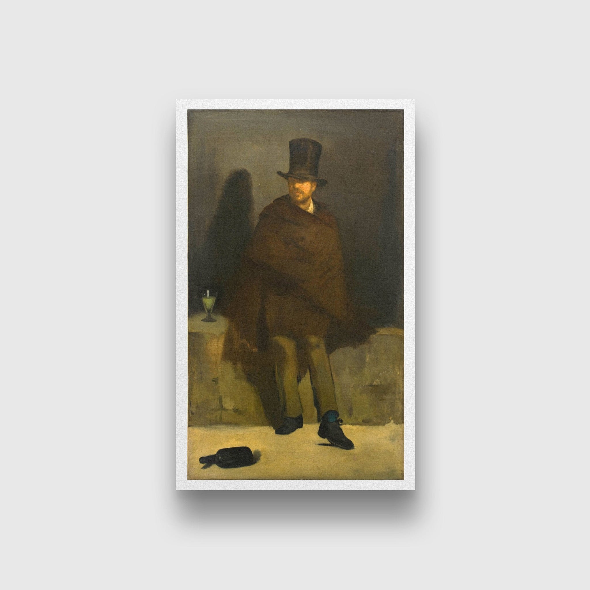 The Absinthe Drinker Painting - Meri Deewar 1 : 2 Vertical Premium Wall Art Canvas by MeriDeewar
