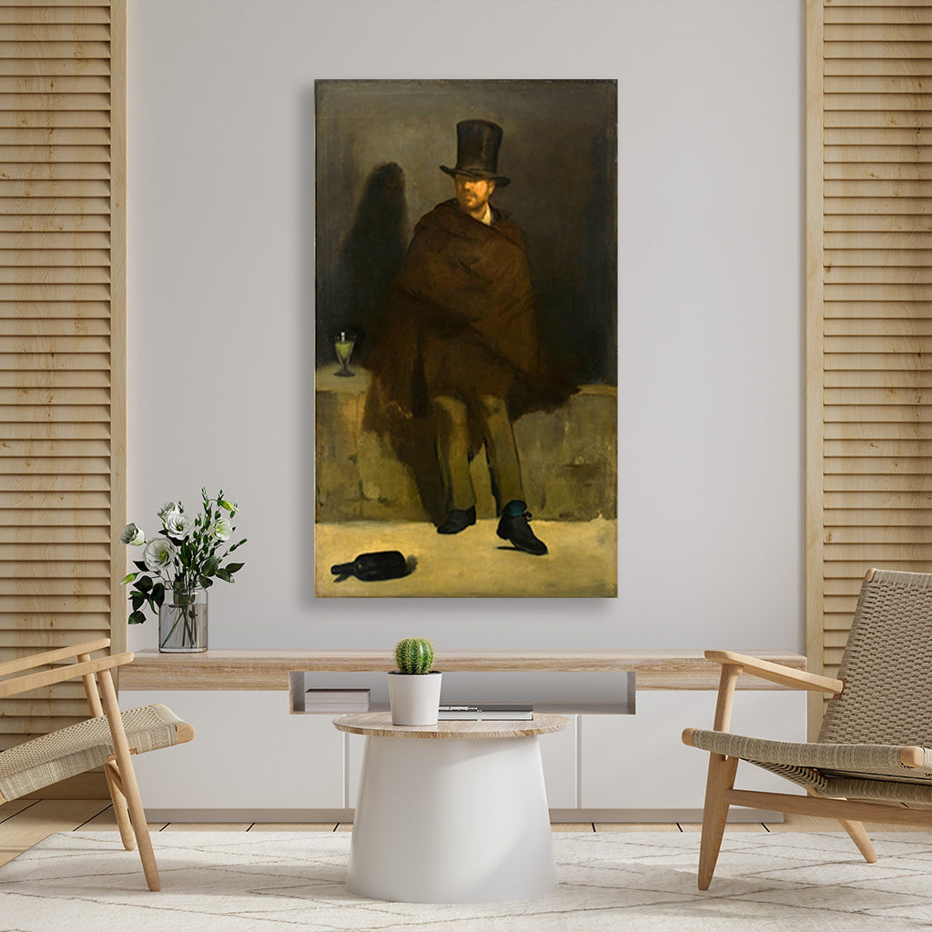The Absinthe Drinker Painting - Meri Deewar 1 : 2 Vertical Premium Wall Art Canvas by MeriDeewar