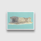 The Acropolis of Athens Illustration Painting  - Meri Deewar 3 : 2 Horizontal Premium Wall Art Canvas by MeriDeewar