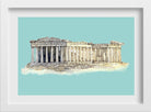 The Acropolis of Athens Illustration Painting  - Meri Deewar 3 : 2 Horizontal Premium Wall Art Canvas by MeriDeewar