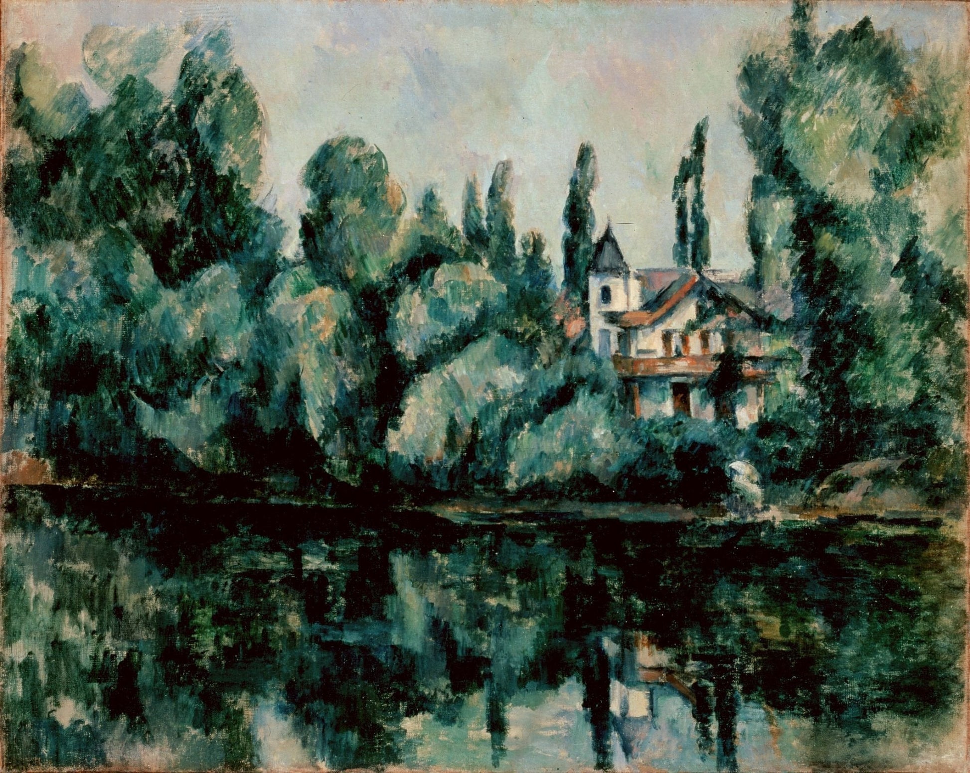 The Banks of the Marne Painting - Meri Deewar 4 :5 Vertical Premium Wall Art Canvas by MeriDeewar