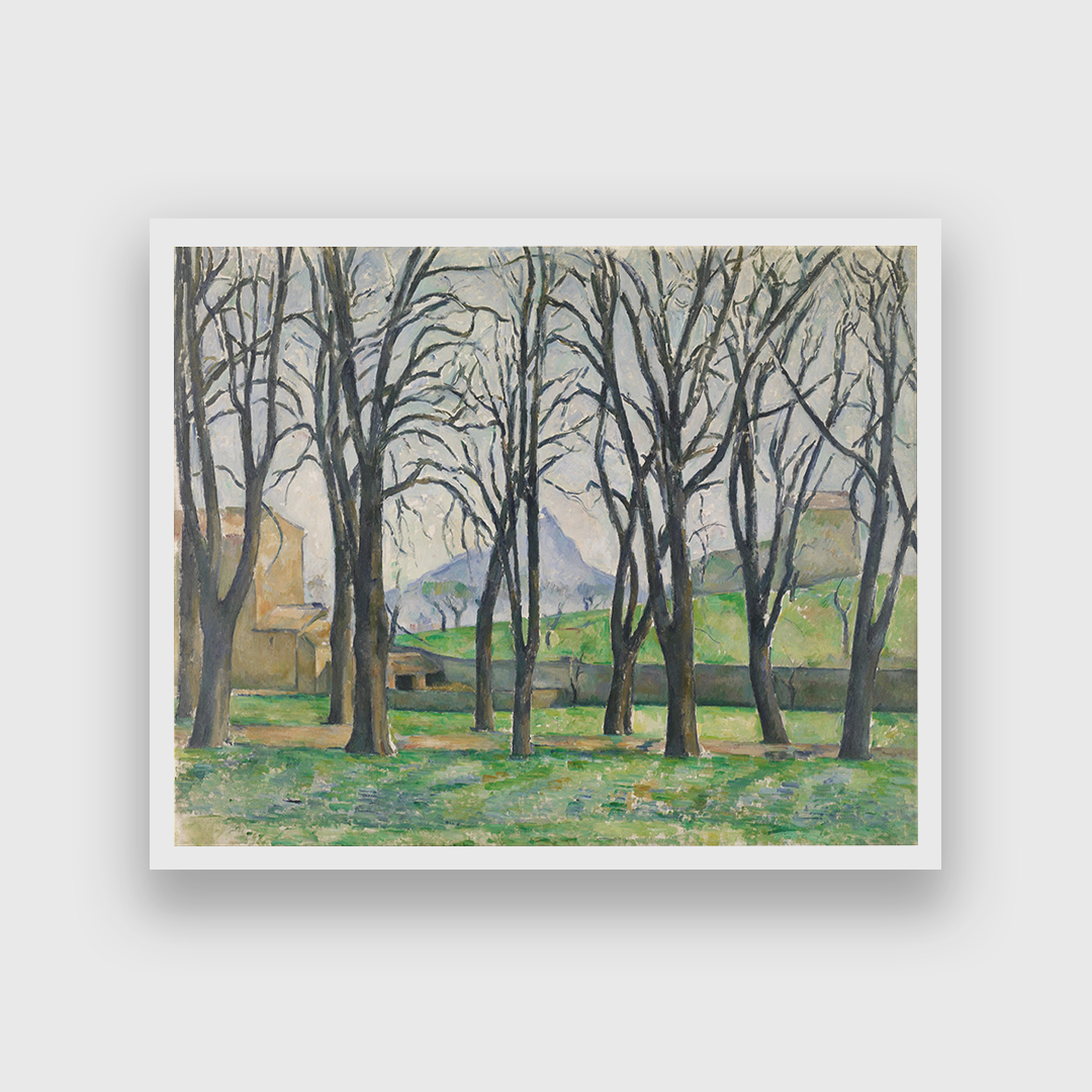 The Bare Trees at Jas de Bouffan Painting 5 : 4 Horizontal Premium Wall Art Canvas by MeriDeewar