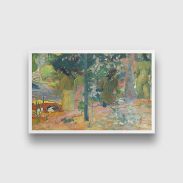 The Bathers Painting - Meri Deewar 3 : 2 Horizontal Premium Wall Art Canvas by MeriDeewar