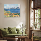 The Bay of Marseille seen from L'Estaque Painting 5 : 4 Horizontal Premium Wall Art Canvas by MeriDeewar