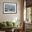 The Beach at Sainte Adresse Painting 4 : 3 Horizontal Premium Wall Art Canvas by MeriDeewar