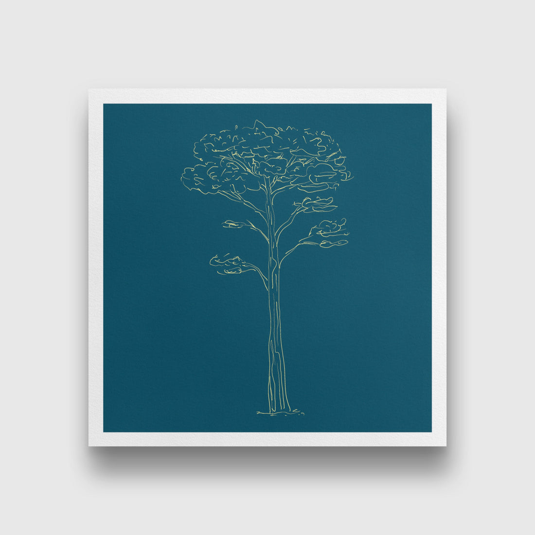 The Bigtooth Aspen Tree  painting 1 : 1 Square Premium Wall Art Canvas by MeriDeewar