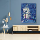 The blue circus Painting - Meri Deewar 3 : 4 Vertical Premium Wall Art Canvas by MeriDeewar