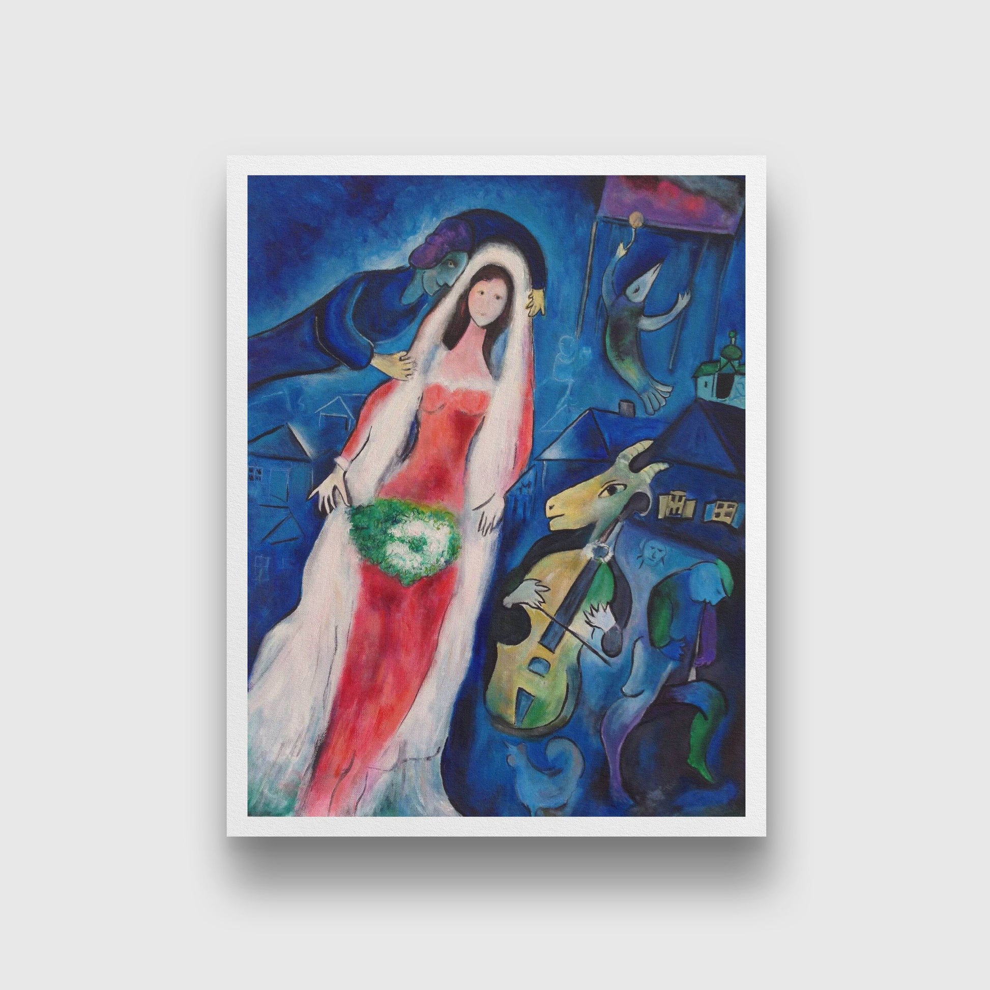 The Bride Painting - Meri Deewar 3 : 4 Vertical Premium Wall Art Canvas by MeriDeewar