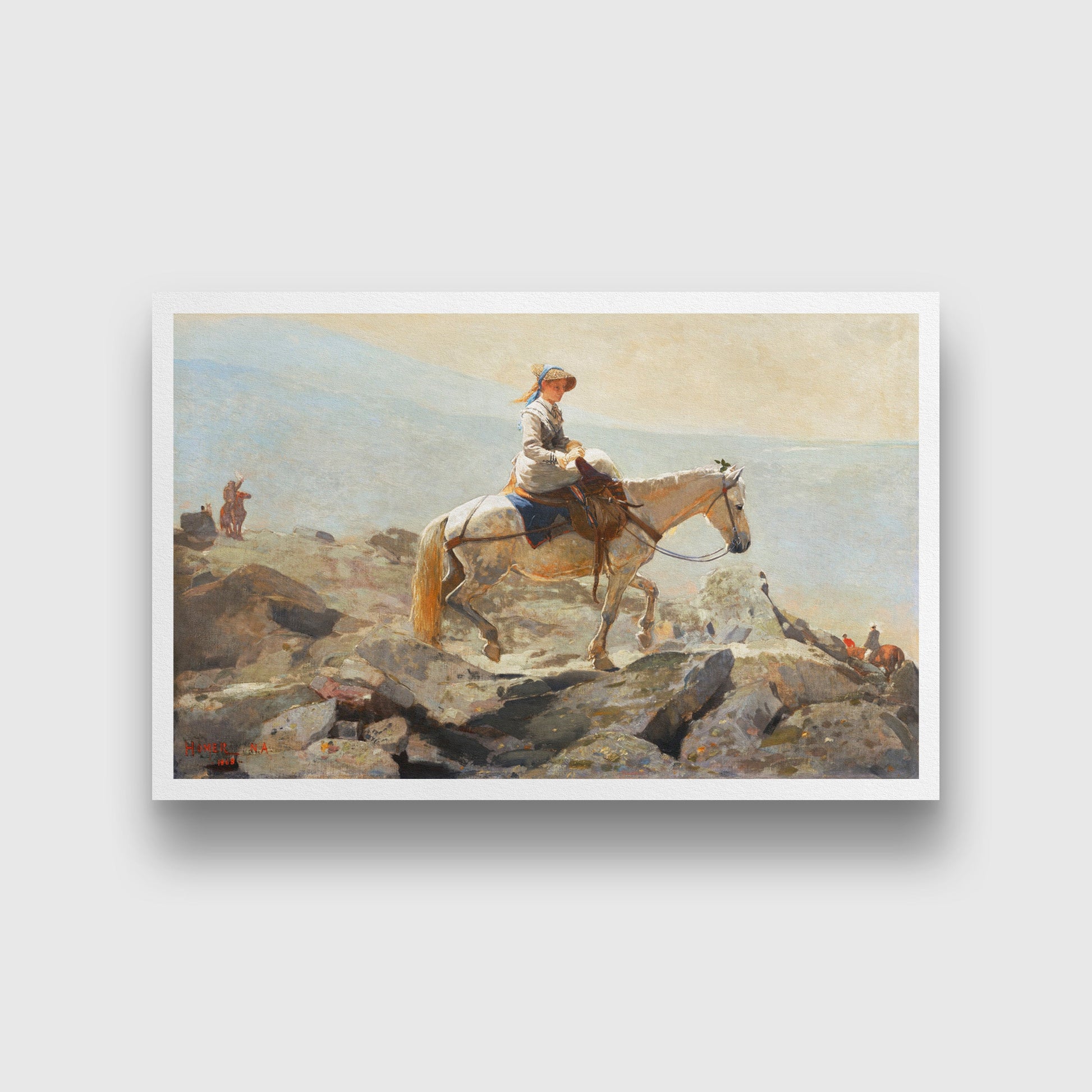 The Bridle Path, White Mountains painting - Meri Deewar 3 : 2 Horizontal Premium Wall Art Canvas by MeriDeewar