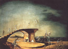 The Broken Bridge and the Dream Painting - Meri Deewar 4 : 3 Horizontal Premium Wall Art Canvas by MeriDeewar