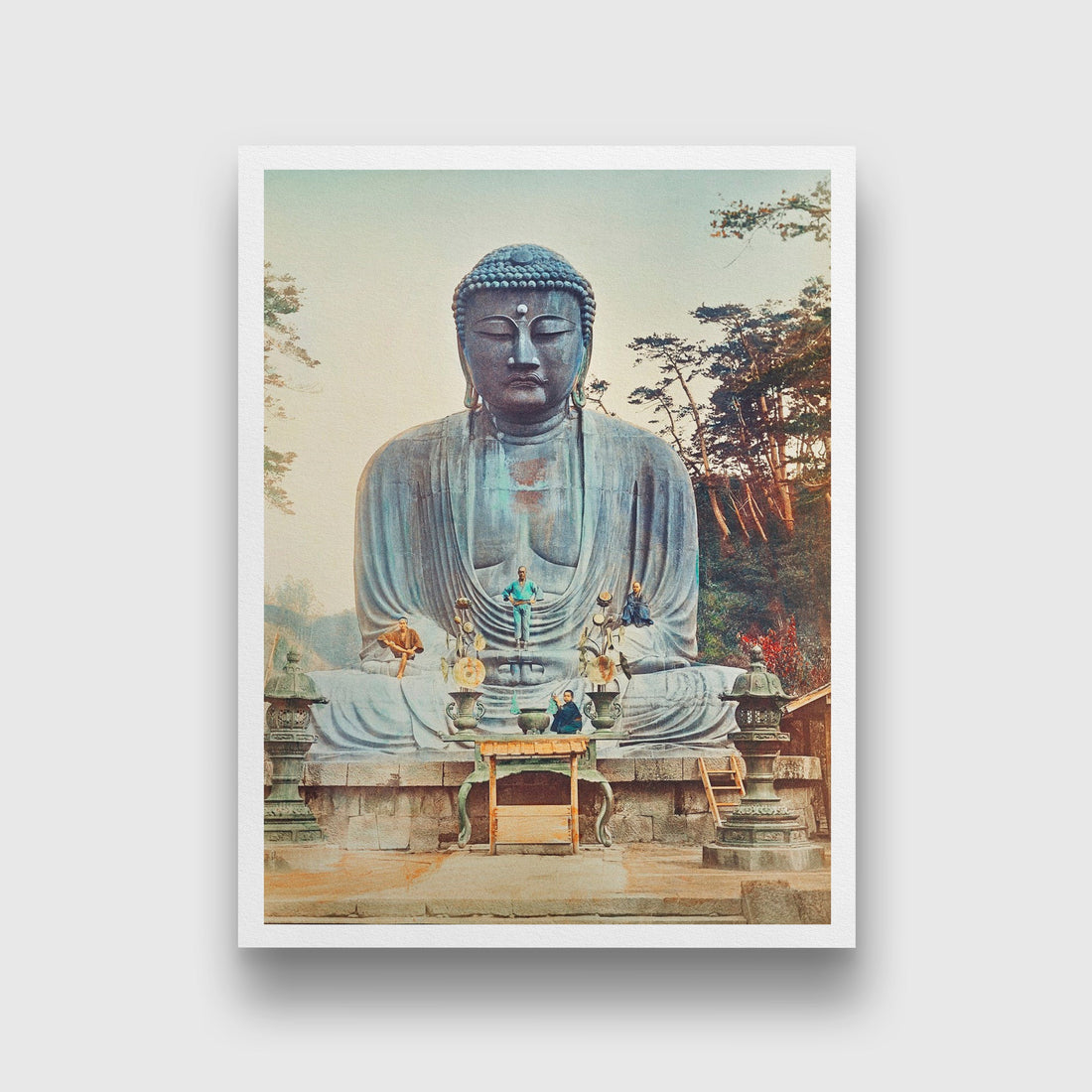 The Bronze Buddha painting 4 :5 Vertical Premium Wall Art Canvas by MeriDeewar