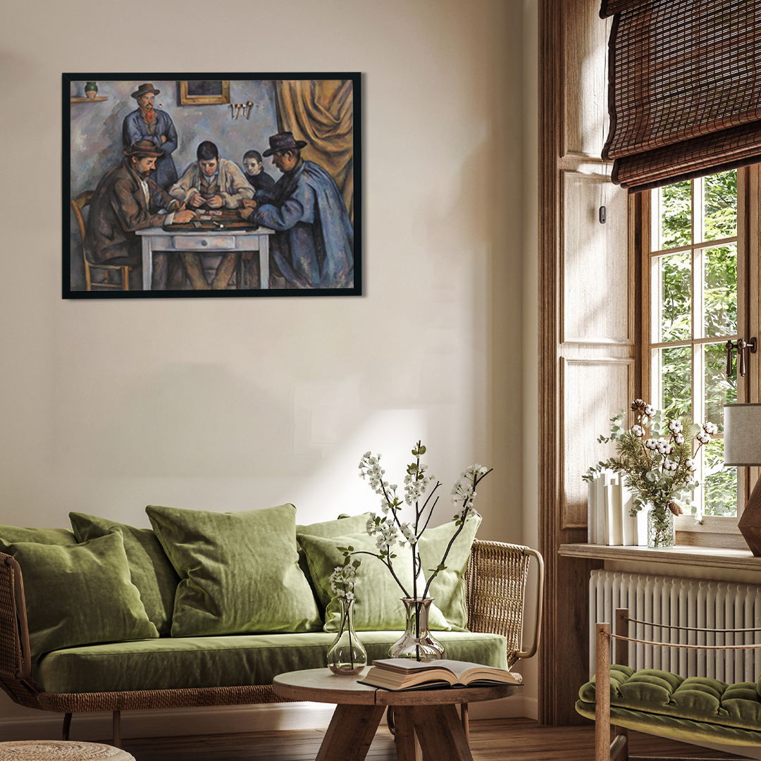 The Card Players Painting 4 : 3 Horizontal Premium Wall Art Canvas by MeriDeewar